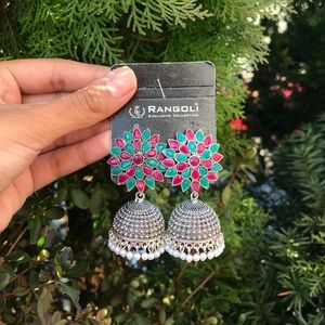 Silver Plated Indian Earrings